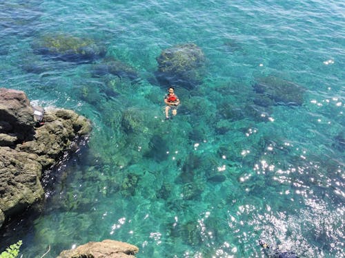 島の南側の海は透明度も抜群！