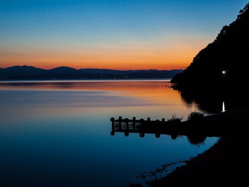 西浅井地域の夕日