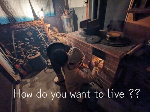 LifeShiftえなの食事はできるだけみんなで薪を使って作ります！