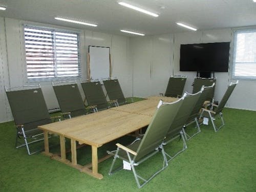 会場はコンネアサクラ。アウトドアテイストに仕上げたイベントスペースになっています