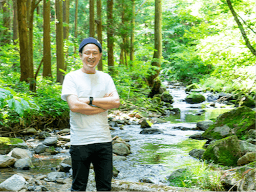 移住交流支援センターの松田さん。協力隊OBであり起業家でもある。