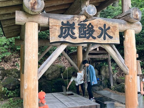 天然炭酸水が湧き出る井戸