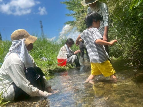 作業後の川遊びもお楽しみ🛟