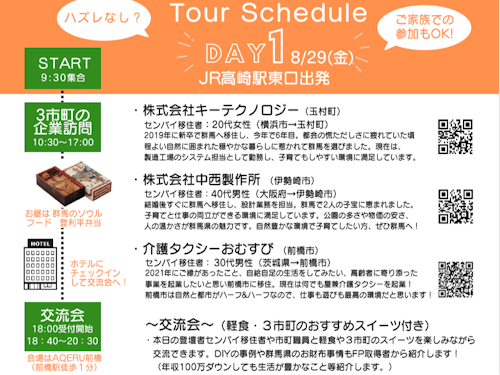 ☆1日目のスケジュール☆