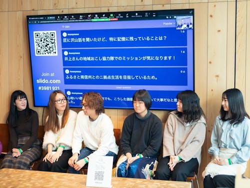 チームで対話しながら、インタビューを通して感じた地域の魅力を発表!