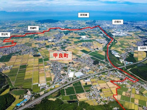 滋賀県甲良町近辺航空写真