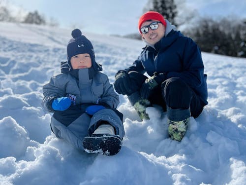 冬の時期にはスキー場に家族で雪遊びに行ったり。