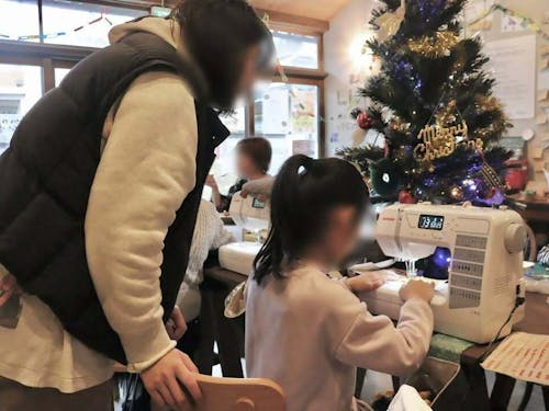 クリスマスに開催したミシンワークショップ