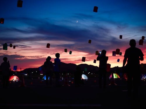 ランタン打ち上げ