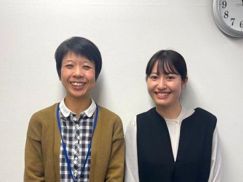 ※写真左:近藤さん(先輩協力隊) 写真右:安岡さん(中山間地域対策課職員)