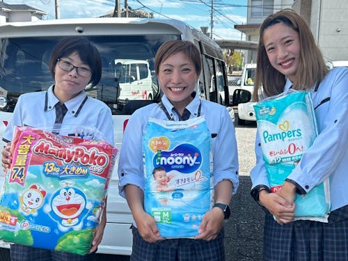 0歳児のお子さまがいるママに向けて「おむつ1袋プレゼント企画」を行っています