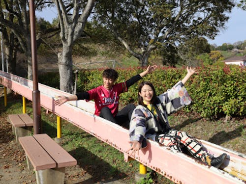 蜂ヶ峰総合公園のローラーすべり台