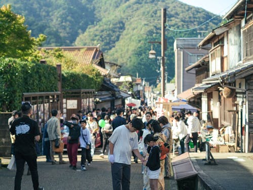 智頭宿で開催されるお祭りの様子