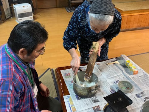 きりたんぽづくりにもチャレンジ！