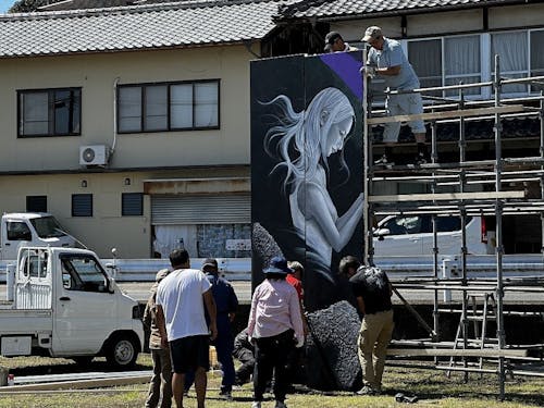 くどやま芸術祭の準備風景📸