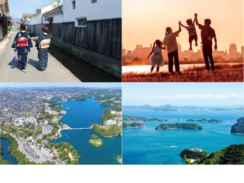 左上：鳥取　右上：島根　左下：山口　右下：広島