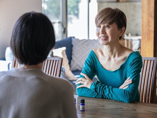 アロマのカウンセリング中の一コマ