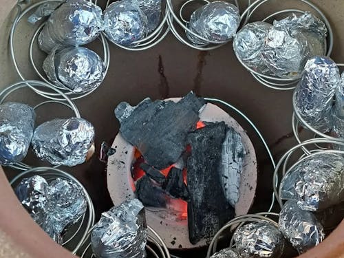 つぼ焼き芋の様子