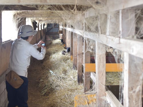 地域の生産現場を訪れ、表現を試みる