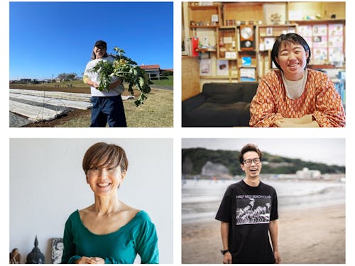 左上からまきのさん・菊地さん/左下からスターさん・カヤック 來島