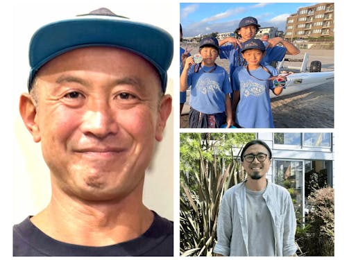 左:永井さん/右上:黒門とびうおクラブ 中学生カヌー部・右下:カヤック齊藤