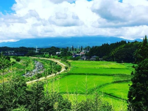 那須町から見れる里山と田園風景