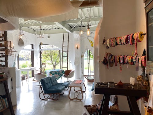 ヨルダンの民家をモチーフにした内装。