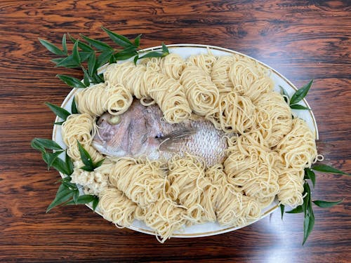 完成した鯛そうめん