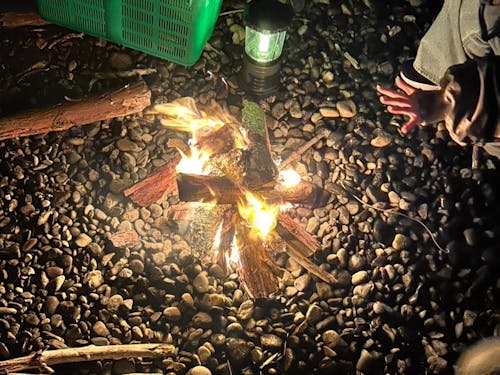 みんなでたき火!