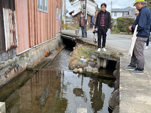 水路をめぐるまちあるきのようす