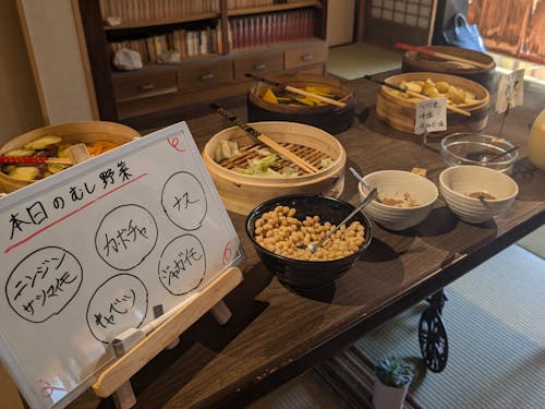 常時5から6品目が並ぶ温野菜