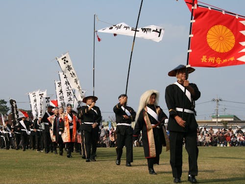 萩時代まつりの様子。