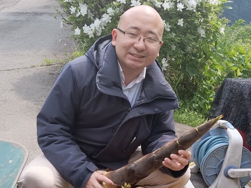 タケノコ掘りを行った大戸地区協力隊