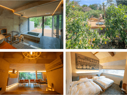 伐採したかいもあり、レモン畑のサウナは大好評!