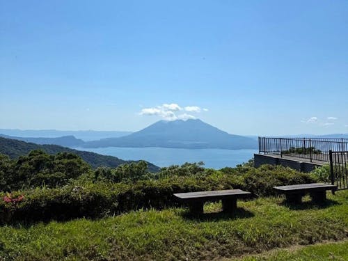 錦江湾と桜島を望みながらのキャンプ