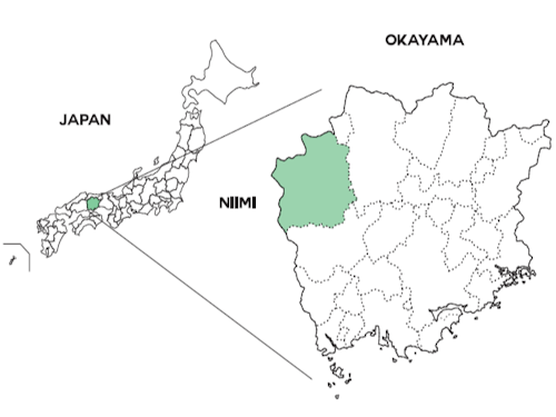 鳥取県と広島県の県境のまちです。