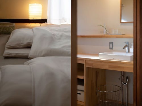 METATE HOJOの寝室と水回り