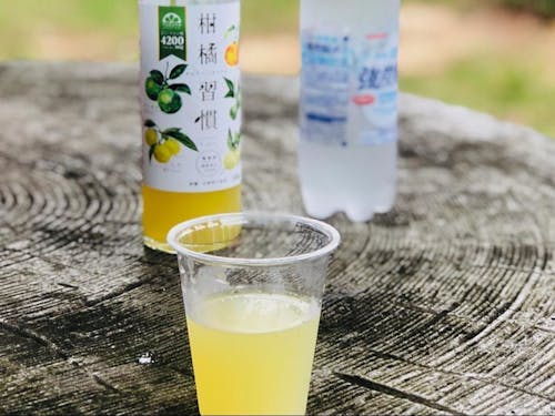 ティーブレイクは、萩のメーカーが作る無添加の柑橘ジュースでビタミン補給