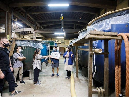 最終スポットとして辿り着く八千代酒造の酒蔵。5代目の女性杜氏が活躍中!