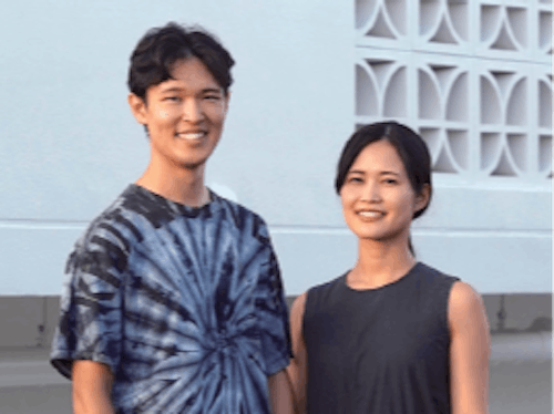 伊江村 堀将大さん 岐阜県出身/伊江村教育委員会、里美さん 愛知県出身/保育士