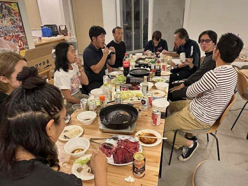 地域おこし協力隊との焼肉交流会