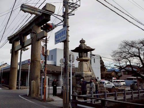 多賀大社一の鳥居は中山道高宮宿にあります