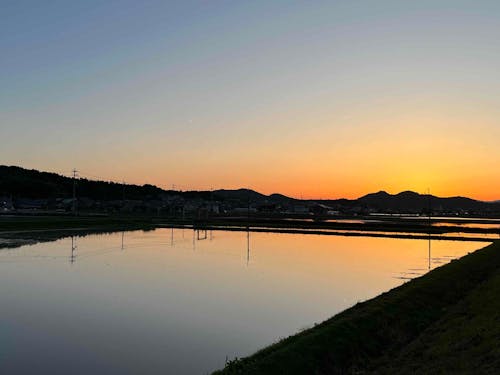甲西駅からの夕暮れ
