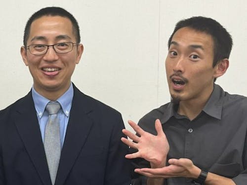 ウェルビーイングコーディネーター(地域おこし協力隊)大武陽一(左)、小針翼(右)