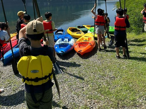 ※上下流交流事業における味噌川ダムでのカヌー体験の様子