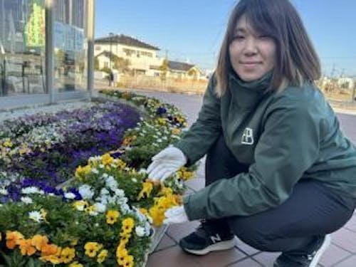 双葉駅前の花で彩る「ガーデンプロジェクト」