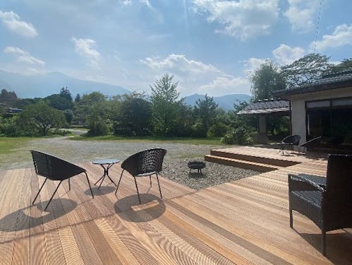 広大なガーデンではBBQや焚き火が可能です