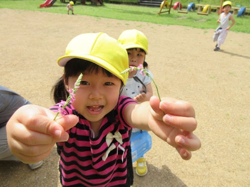 保小中一貫の広い敷地で思い切り遊ぶことができます