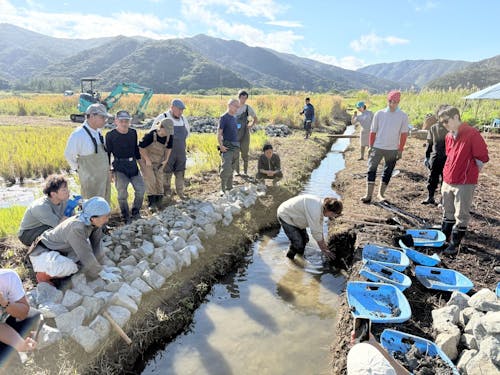 １２月にも石積みのワークショップを開催しました