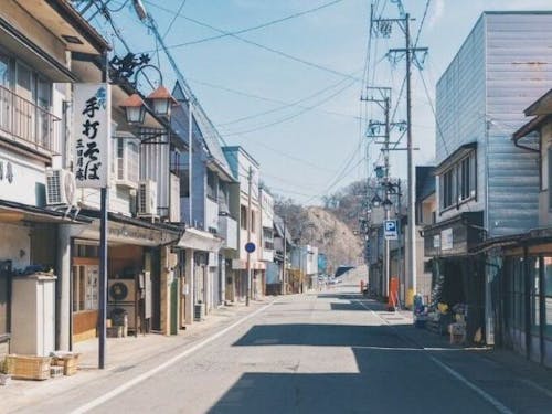 飯綱町の商店街